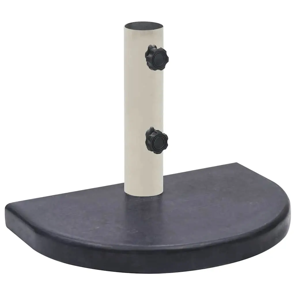 Half-Round Black Granite Umbrella Base