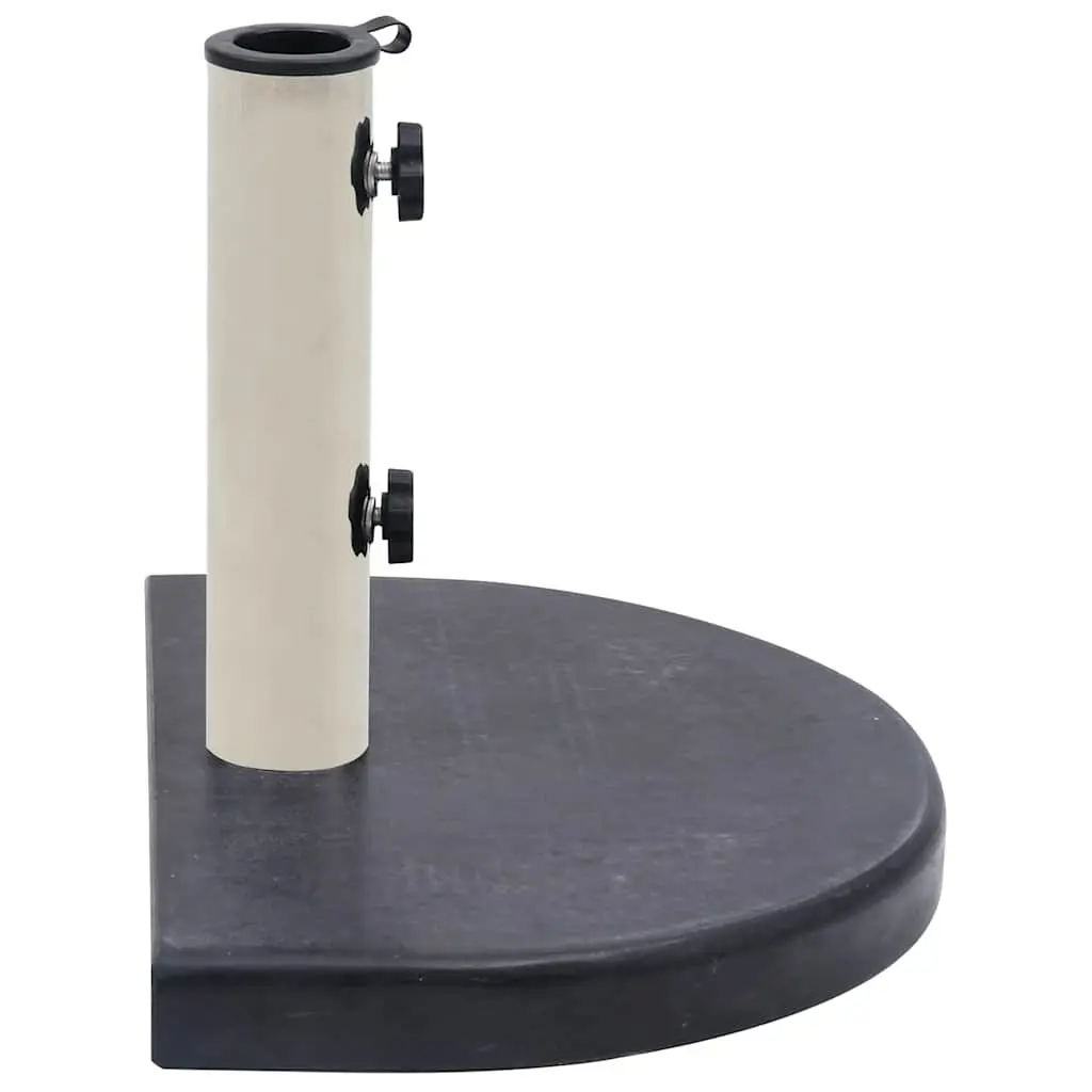 Half-Round Black Granite Umbrella Base
