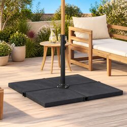 Specifications for Square Black Granite Umbrella Weight Plate 25kg