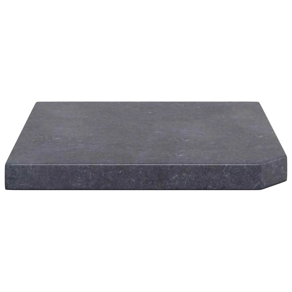 Umbrella Weight Plate Stand Garden Parasol Holder Square Black Granite Base 25kg
