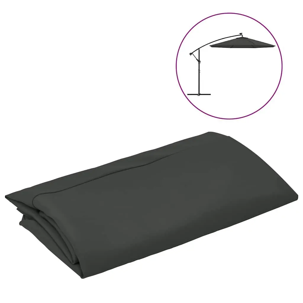 Replacement Cantilever Umbrella Fabric Anthracite 350cm Outdoor Parasol Cover