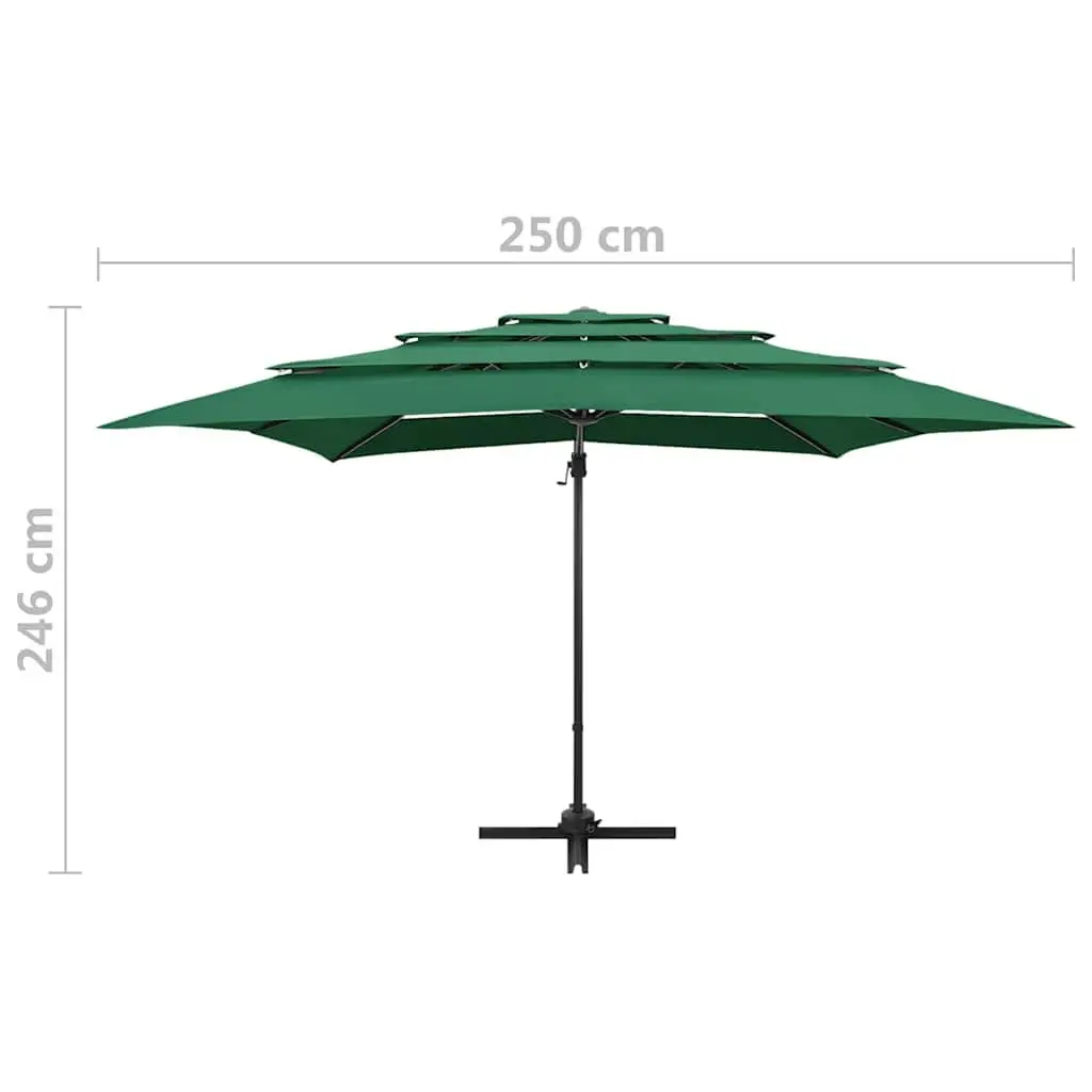 4-Tier Green Patio Umbrella