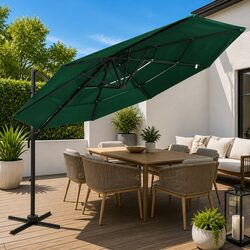 Specifications of 3x3m Green Garden Parasol