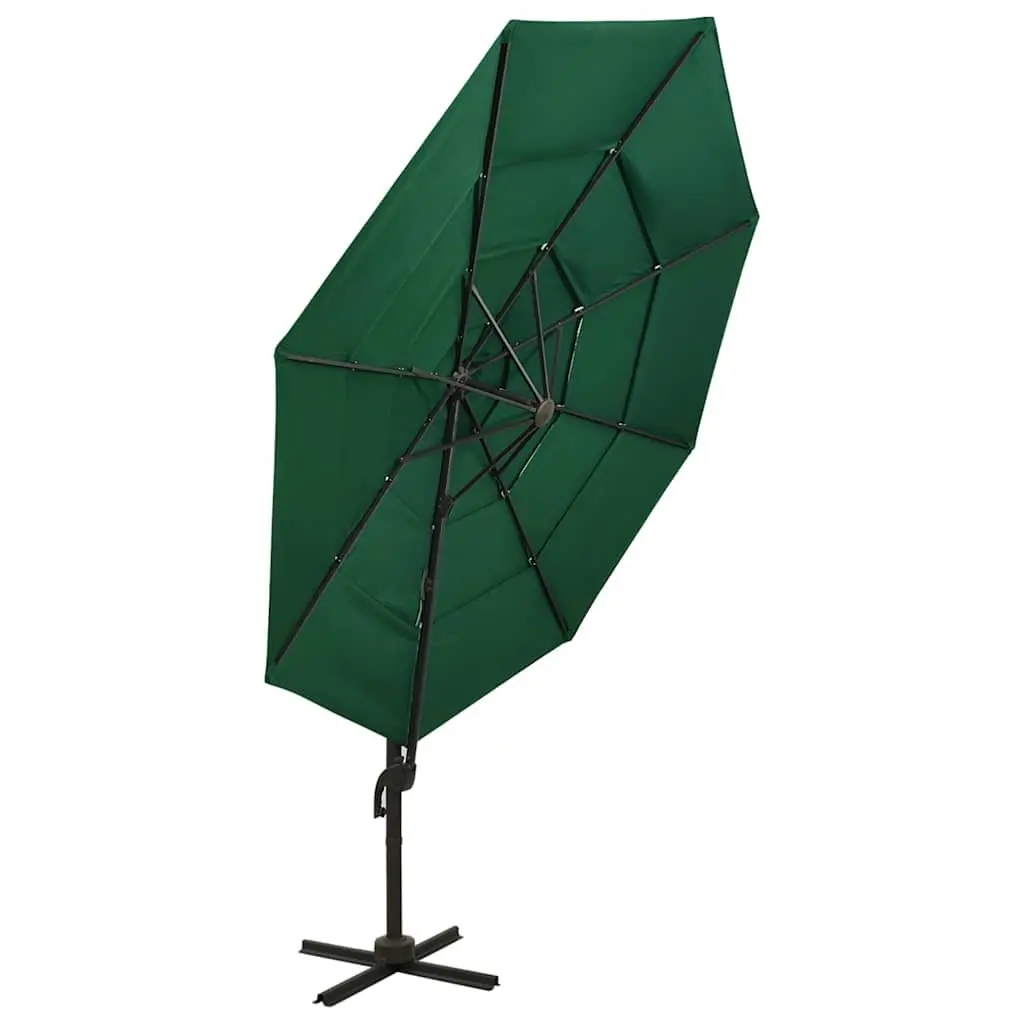 Garden Parasol 3x3m Outdoor Sunshade Patio Umbrella Crank Tilt Green
