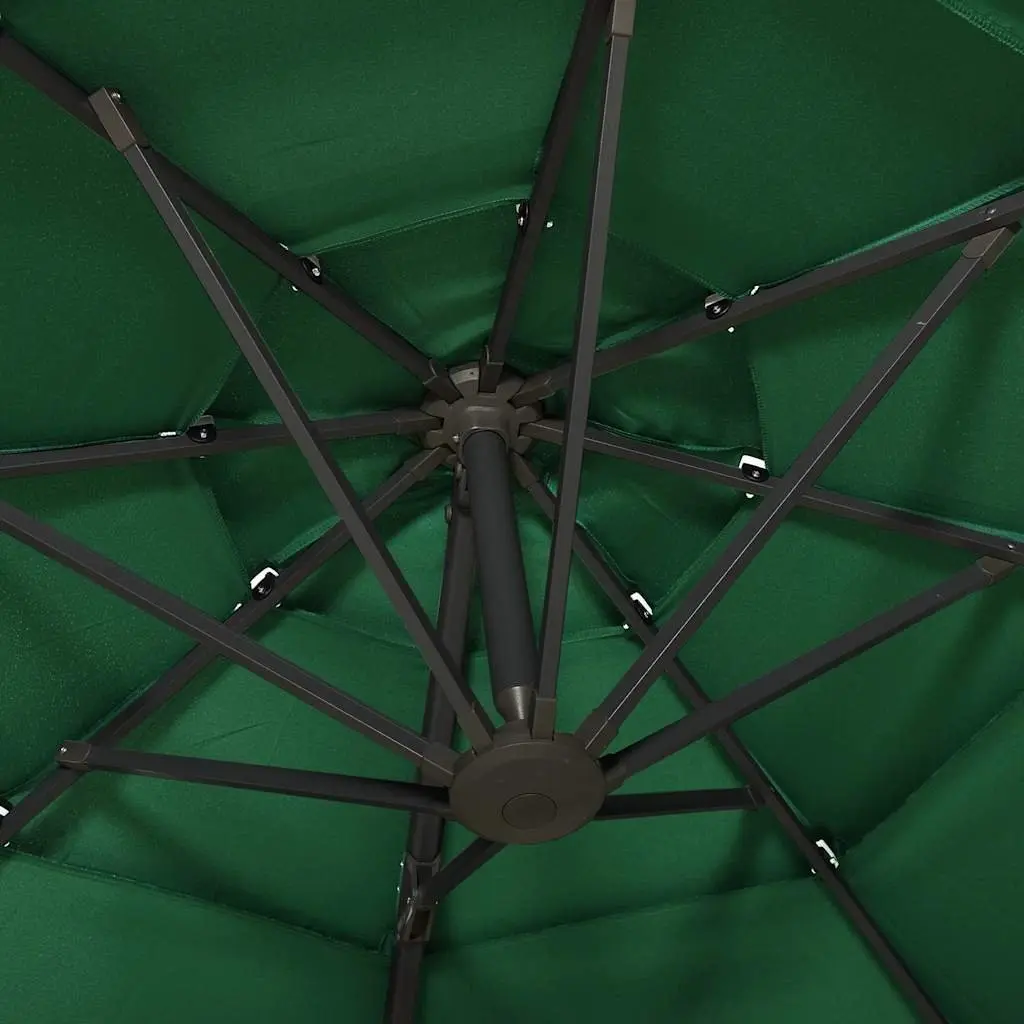 Garden Parasol 3x3m Outdoor Sunshade Patio Umbrella Crank Tilt Green