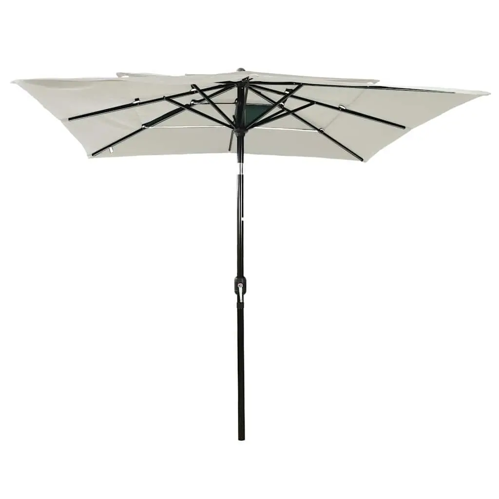 3-Tier Garden Parasol Outdoor Sunshade Patio Umbrella Crank Tilt Foldable