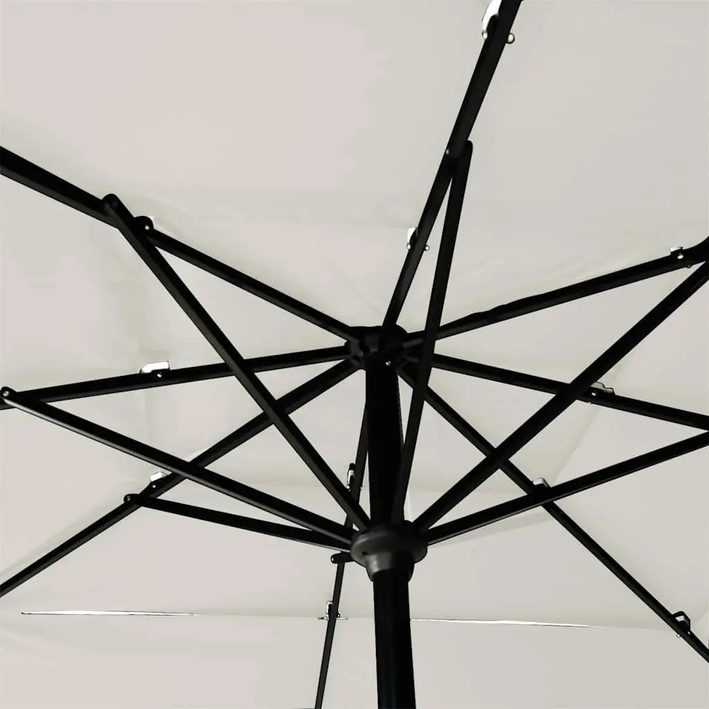 3-Tier Garden Parasol Outdoor Sunshade Patio Umbrella Crank Tilt Foldable