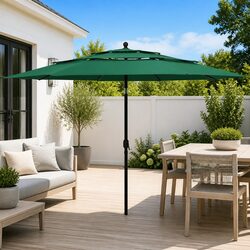 Specifications of 3.5m Green Garden Parasol with Crank