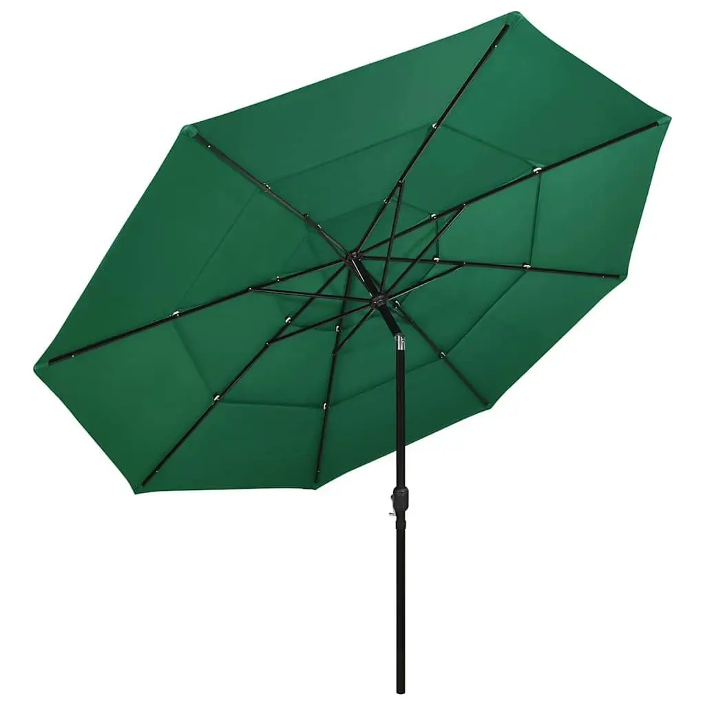Garden Parasol Outdoor Patio Sunshade Umbrella 3.5m Green