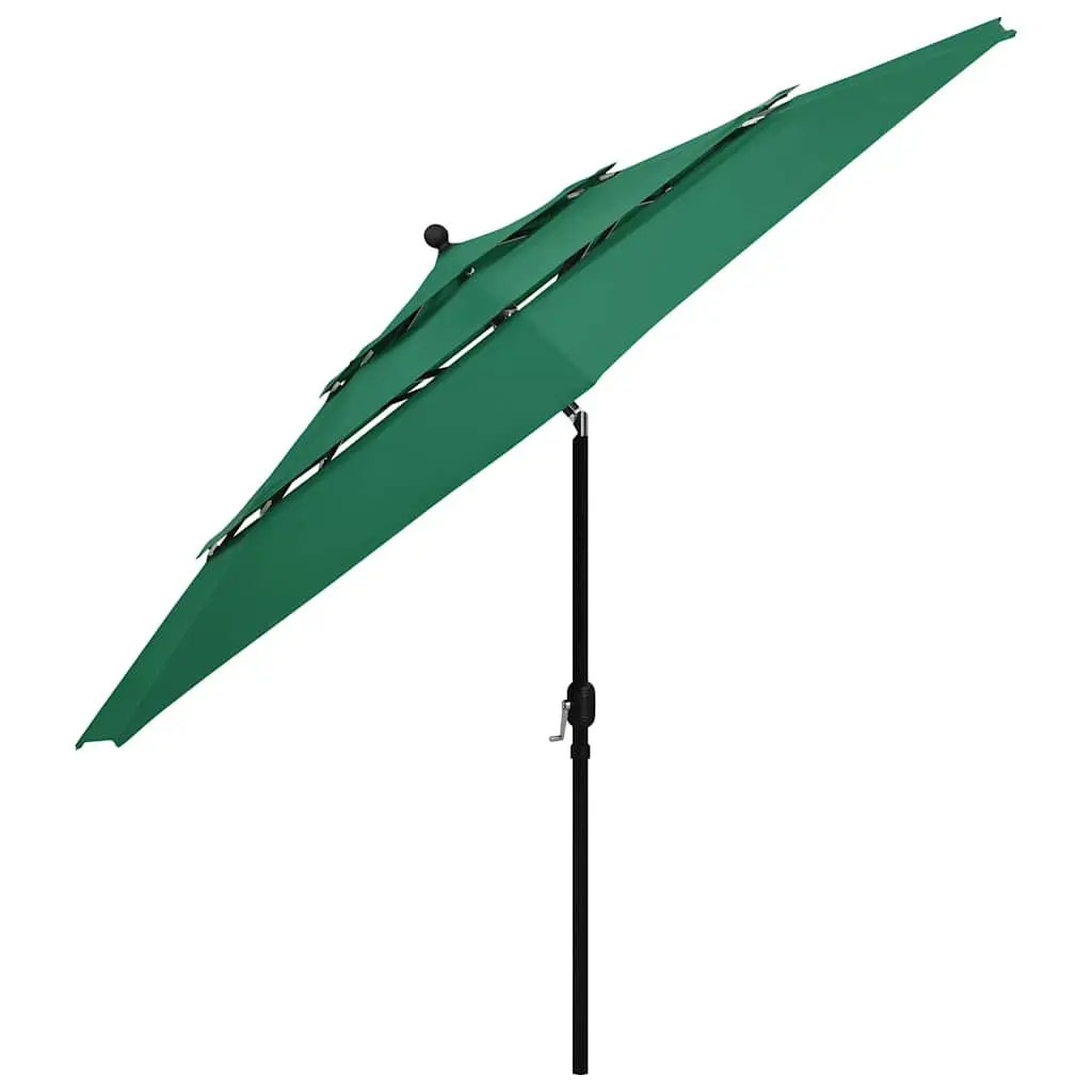 Garden Parasol Outdoor Patio Sunshade Umbrella 3.5m Green