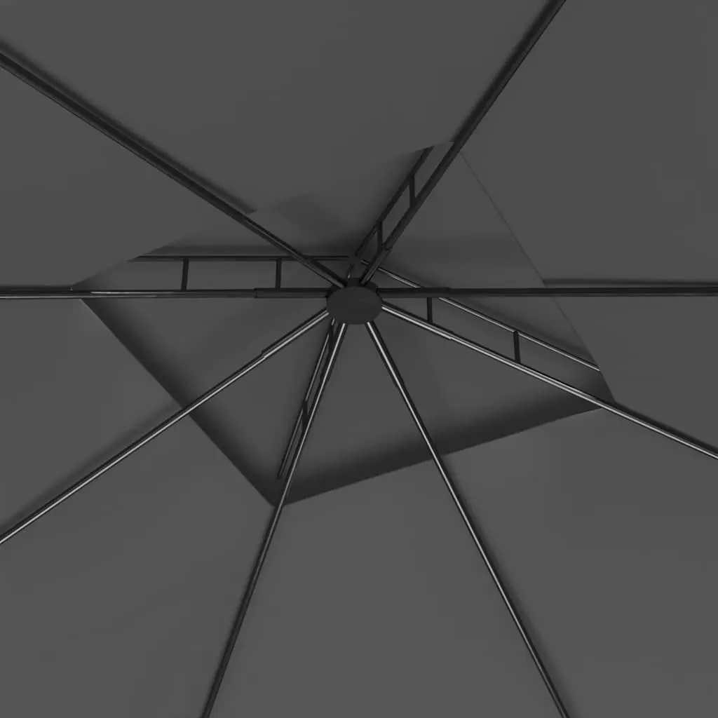 Gazebo Outdoor 3x3x2.7m Anthracite Steel Frame Canopy Tent Shelter