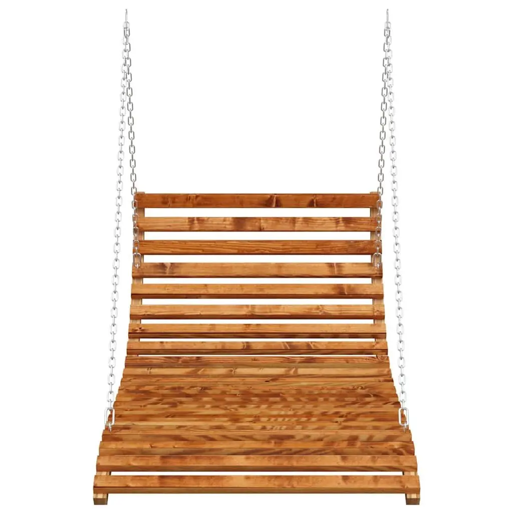 Wooden Swing Bed Curved Design Solid Bent Wood Outdoor Porch Relaxation