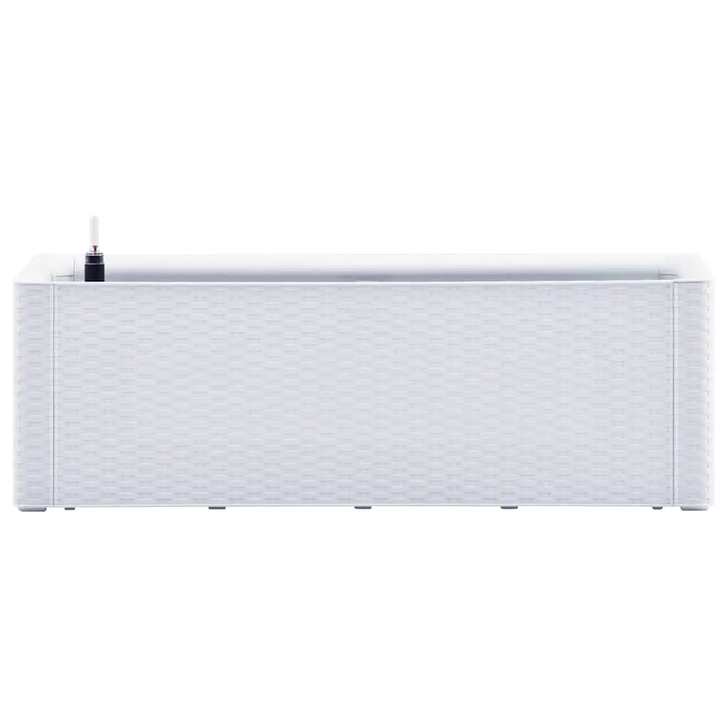 Raised Garden Bed Outdoor 100 x 43 x 33 cm White Self Watering System Level Indicator