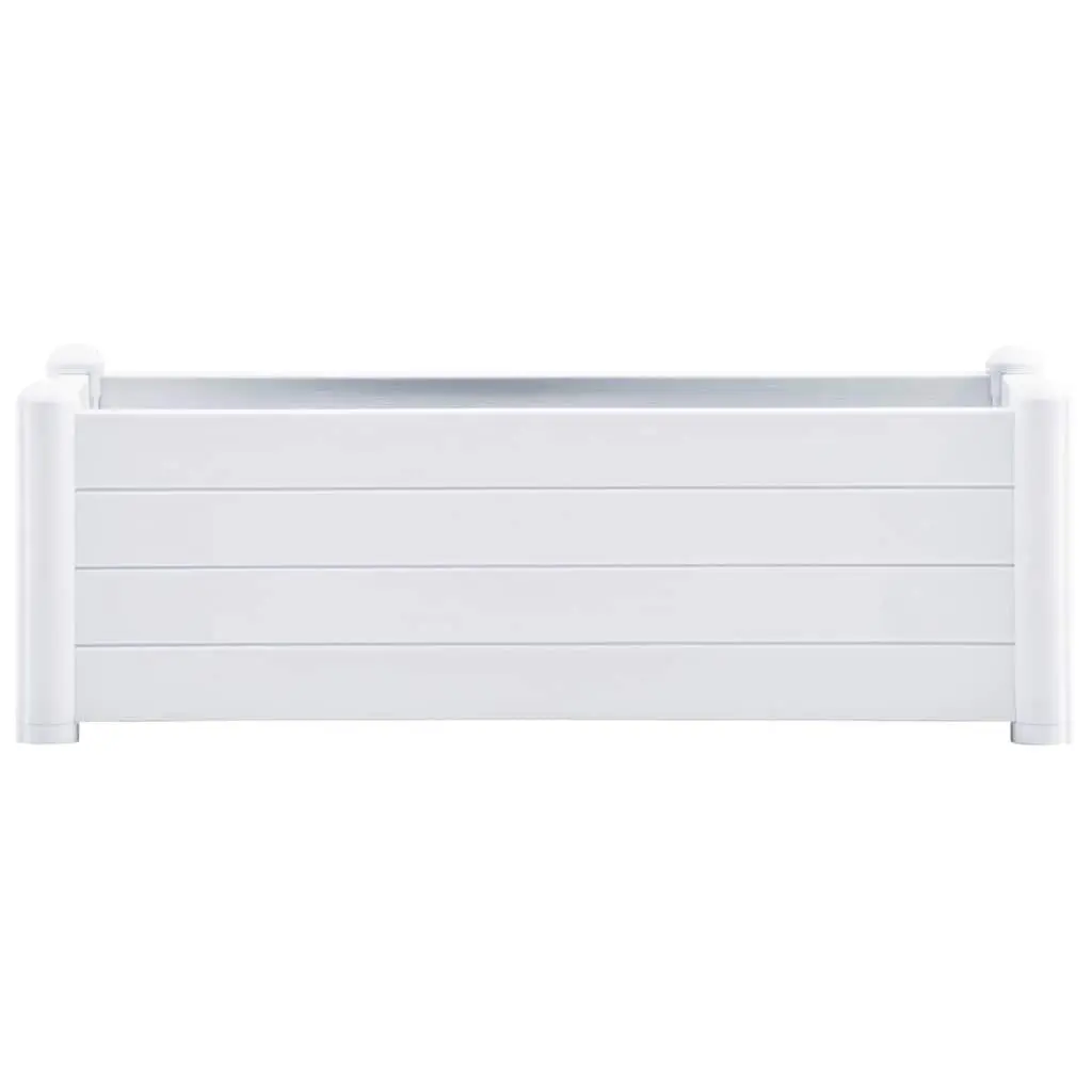 Raised Garden Bed Planter Indoor Outdoor White Polypropylene 100 x 43 x 35 cm