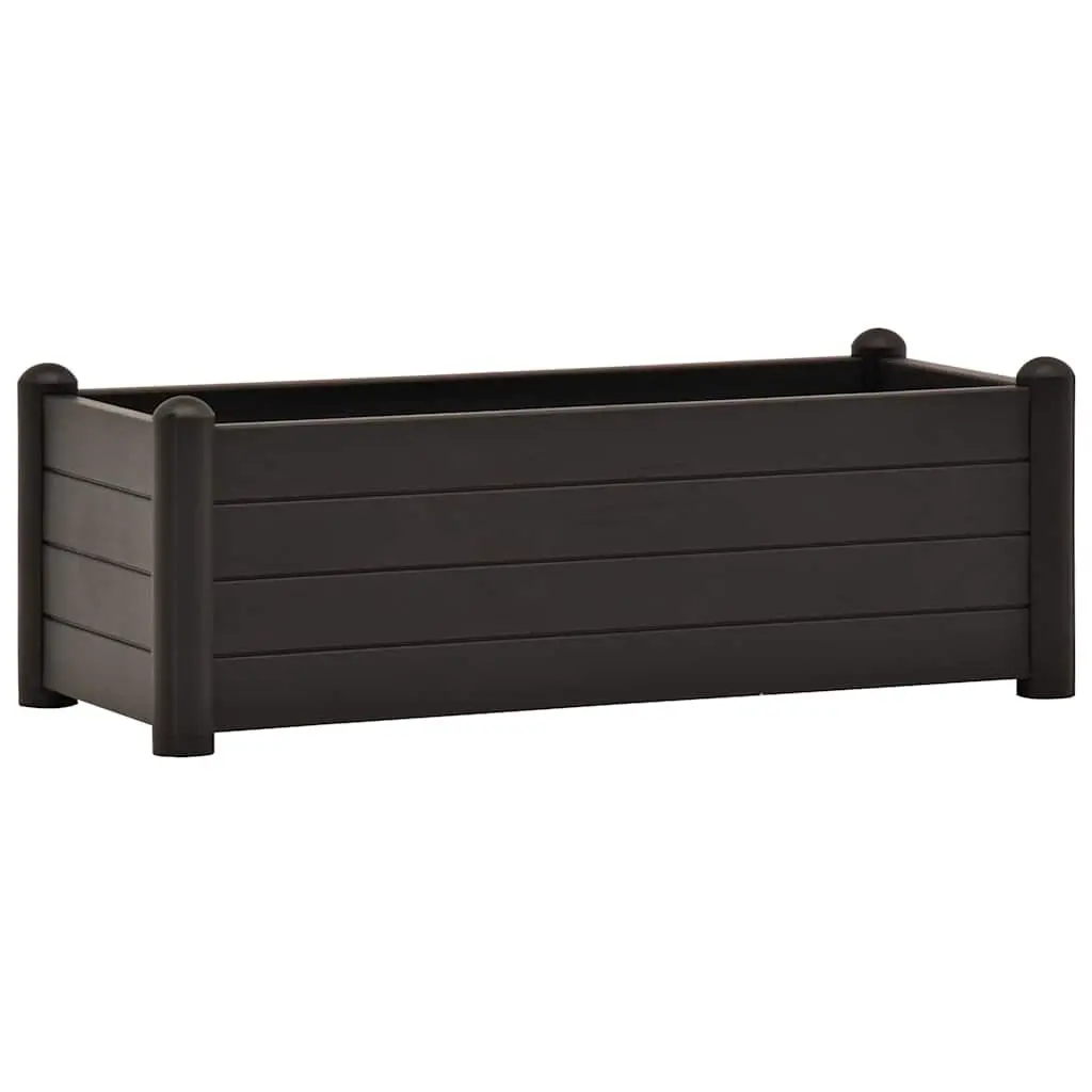 Anthracite Raised Garden Planter Indoor Outdoor 100x43x35cm Polypropylene
