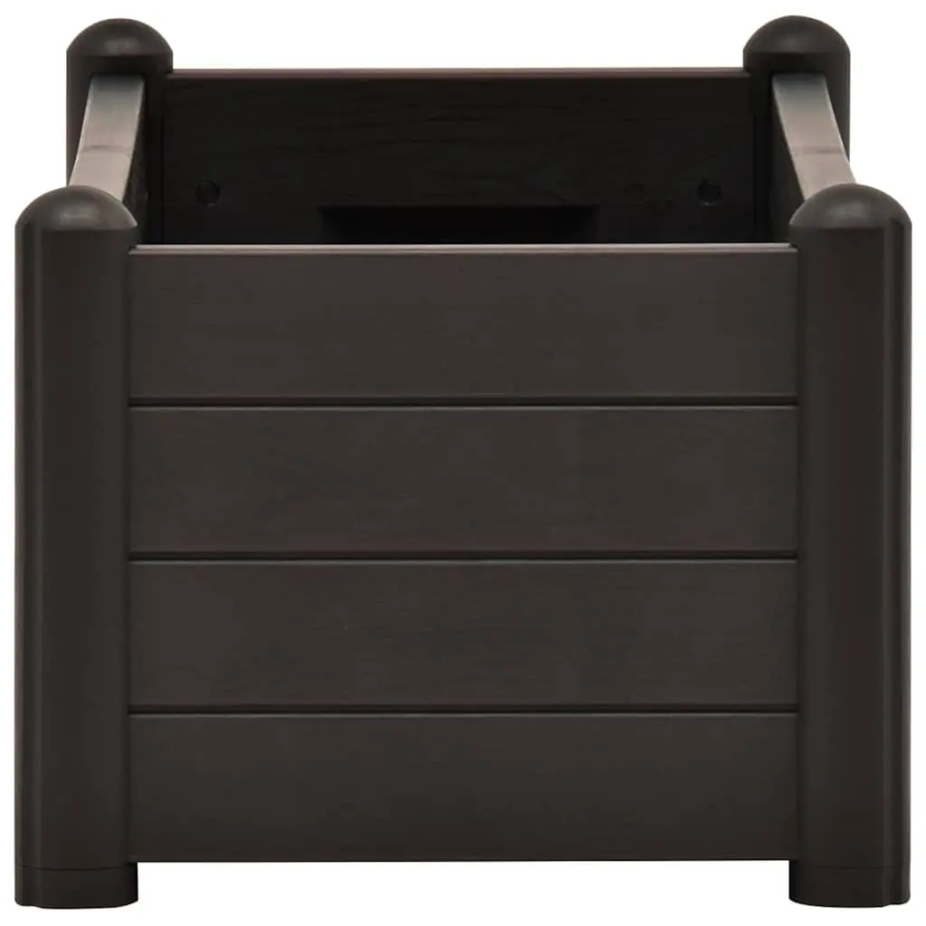 Anthracite Raised Garden Planter Indoor Outdoor 100x43x35cm Polypropylene