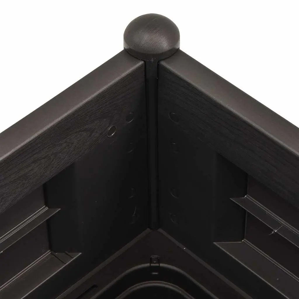 Anthracite Raised Garden Planter Indoor Outdoor 100x43x35cm Polypropylene