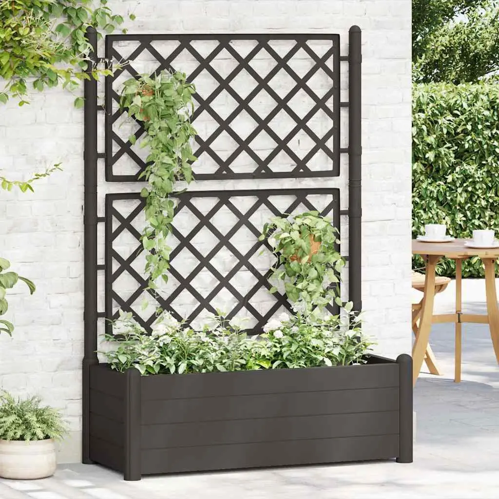 Garden Planter with Trellis Outdoor 100 x 43 x 142 cm