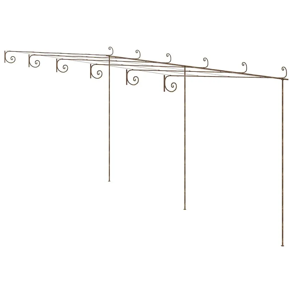 Garden Pergola Outdoor Lean-to Arbour Iron Frame Climbing Plants Shade Structure