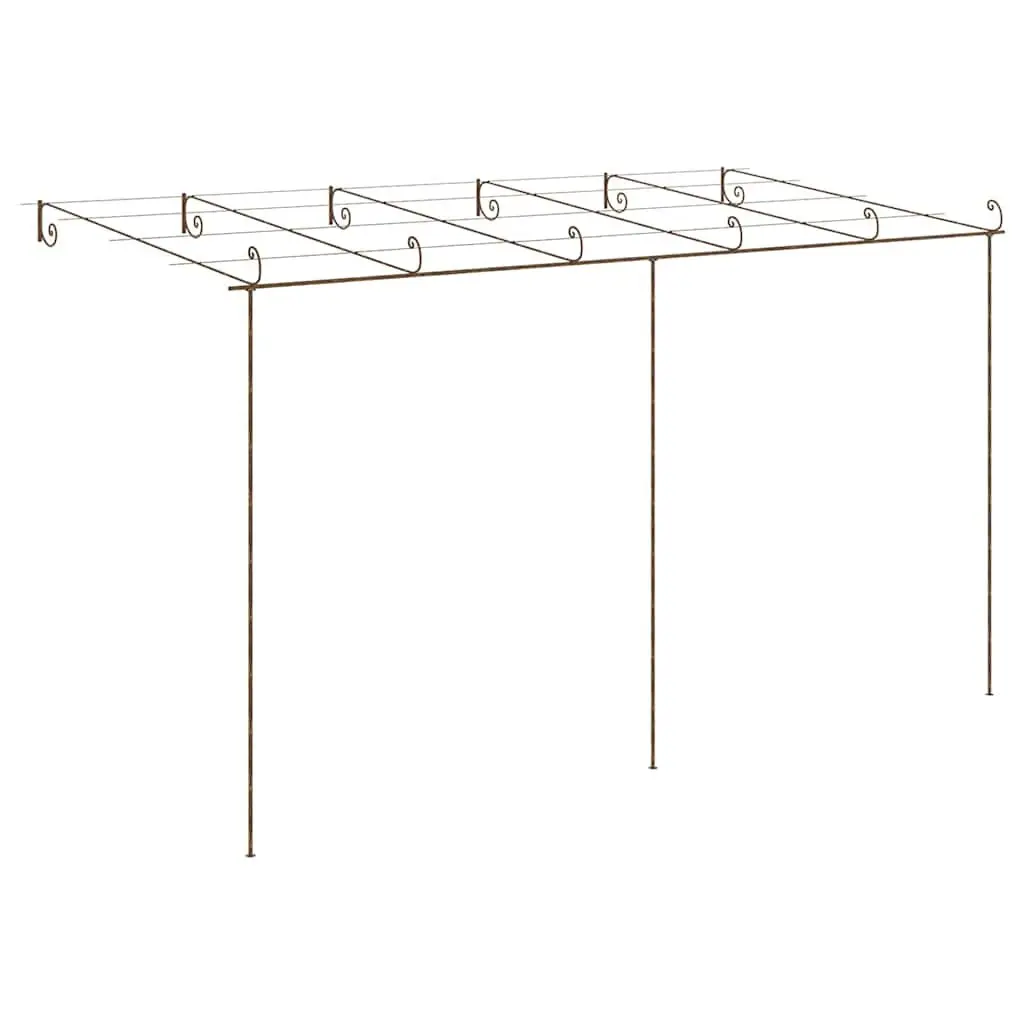 Garden Pergola Outdoor Lean-to Arbour Iron Frame Climbing Plants Shade Structure