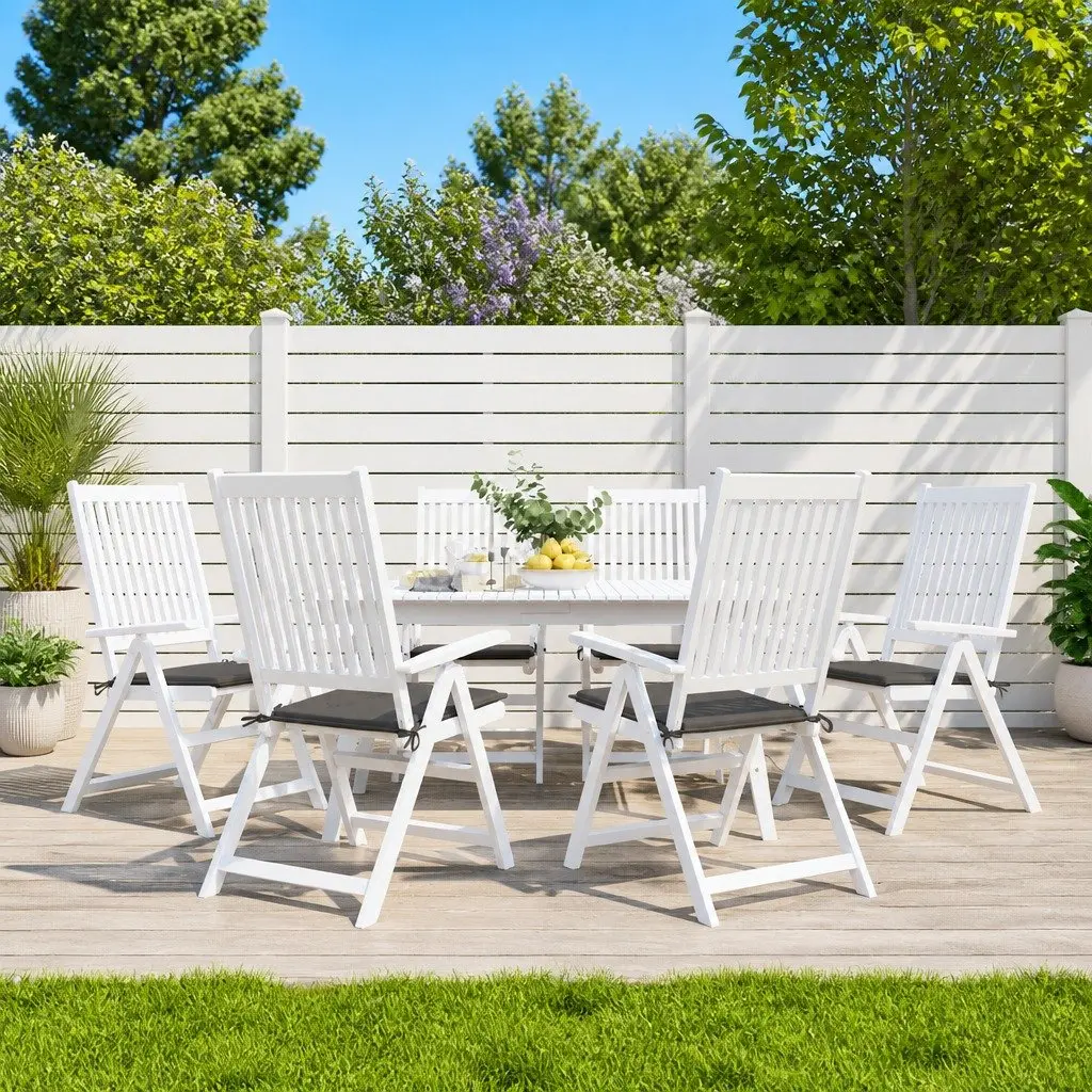Outdoor Chair Cushions for Garden Patio Indoor 40 x 40 cm Anthracite 6 Piece