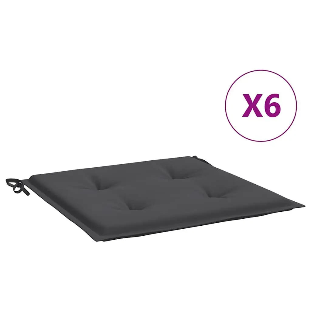Outdoor Chair Cushions for Garden Patio Indoor 40 x 40 cm Anthracite 6 Piece