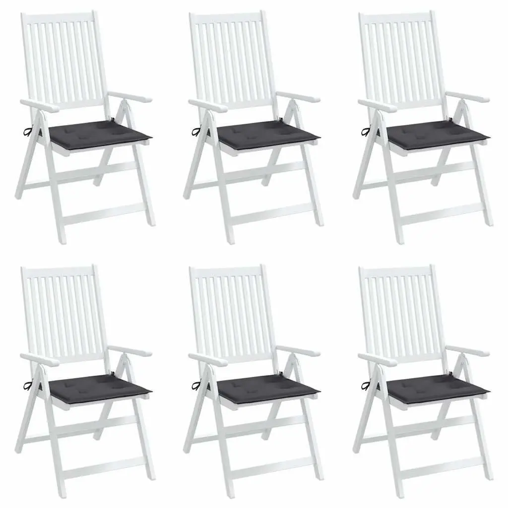 Outdoor Chair Cushions for Garden Patio Indoor 40 x 40 cm Anthracite 6 Piece
