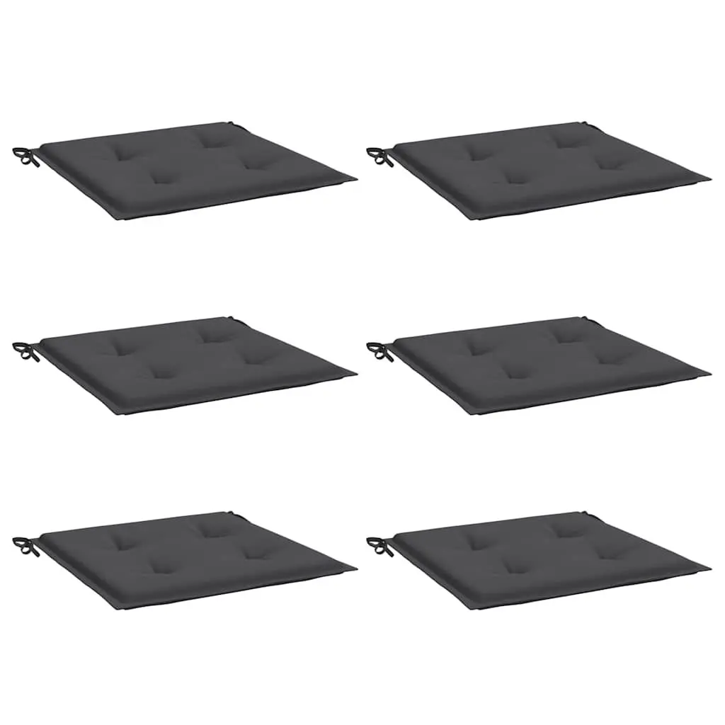 Outdoor Chair Cushions for Garden Patio Indoor 40 x 40 cm Anthracite 6 Piece