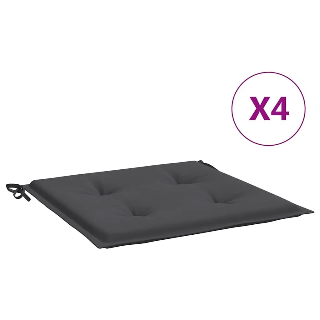 Garden Chair Cushions Outdoor Patio Seat Pad 50 x 50 x 4 cm Anthracite 4 Piece