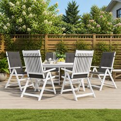 Highback Chair Cushions Set of 6 - 120 x 50 x 3 cm
