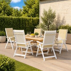 Highback Chair Cushions 6-Pack: Dimensions & Materials Specified
