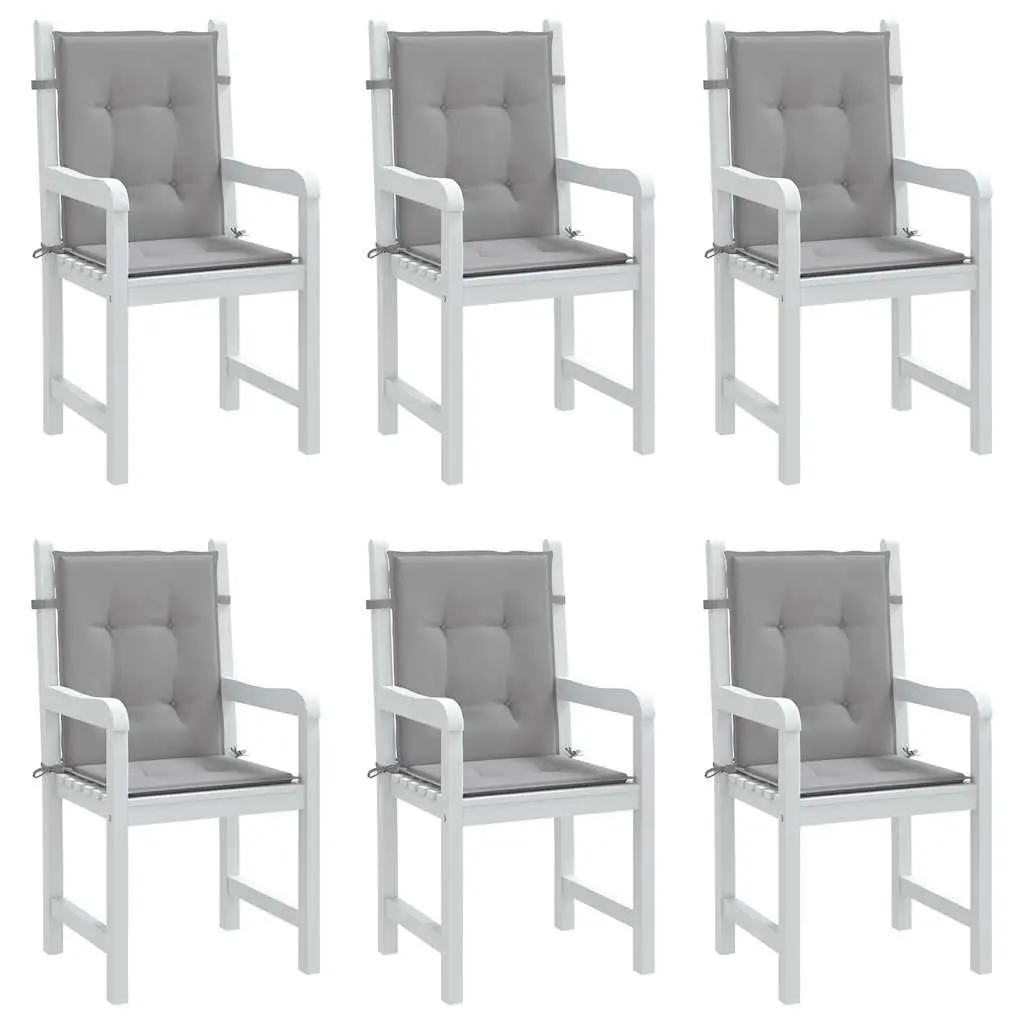 Garden Chair Cushions Outdoor Lowback 100 x 50 cm Grey