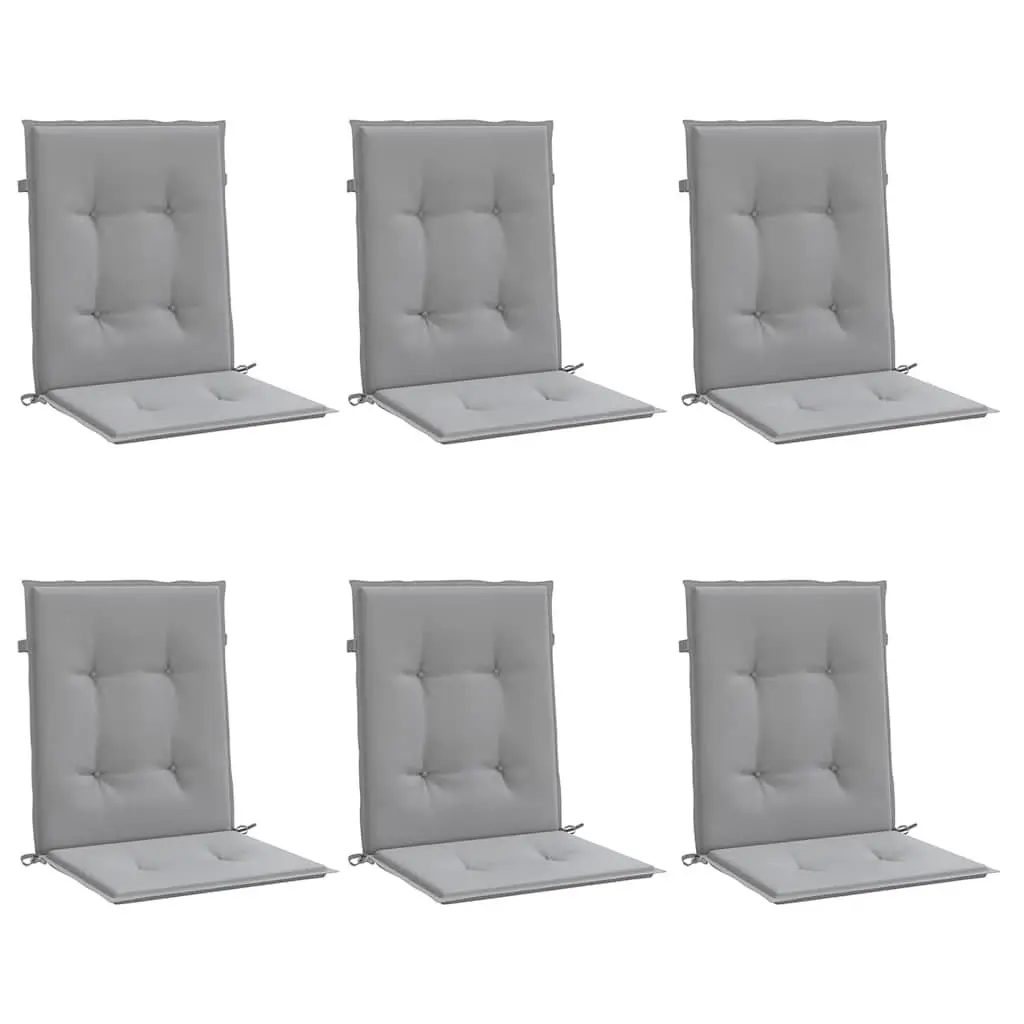 Garden Chair Cushions Outdoor Lowback 100 x 50 cm Grey