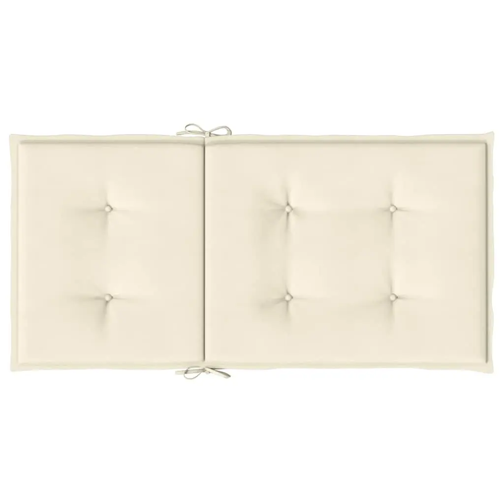 Lowback Chair Cushions Outdoor Garden Patio Furniture Cream 6 Piece