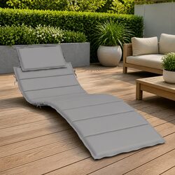 Sun Lounger Cushion Specifications: Grey 186x58cm Oxford Fabric