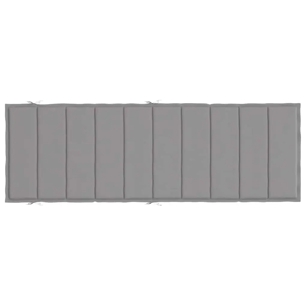 Sun Lounger Cushion Outdoor Garden Patio 186x58cm Grey Oxford Fabric