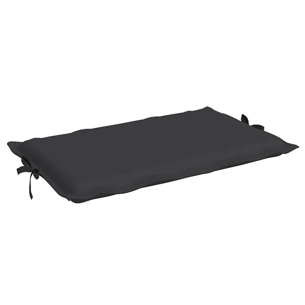Sun Lounger Cushion Outdoor Chair Pad 186 x 58 cm Black Oxford Fabric