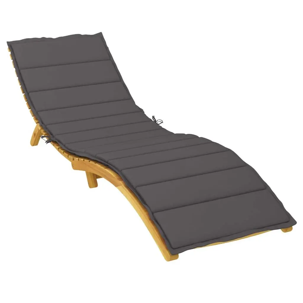 Sun Lounger Cushion Outdoor 200x50x3cm Garden Patio Chair Pad Anthracite