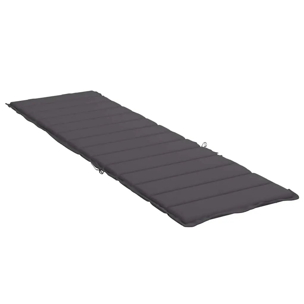 Sun Lounger Cushion Outdoor 200x50x3cm Garden Patio Chair Pad Anthracite