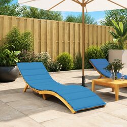 Sun Lounger Cushion Specifications: Blue, 200x60x3cm