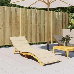 200x70x3cm Beige Cushion for Sun Lounger - Durable Oxford Fabric