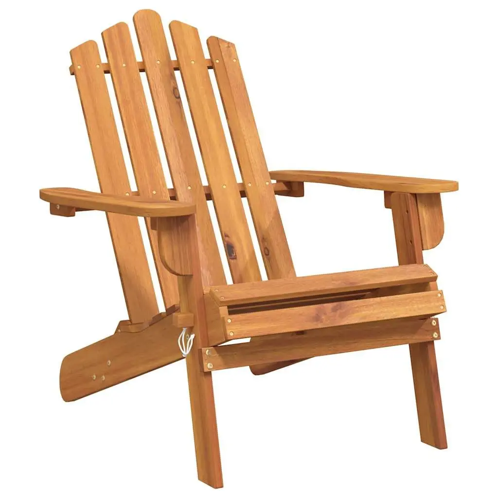 Adirondack Chairs 2 pcs Outdoor Patio Garden Solid Wood Foldable Brown
