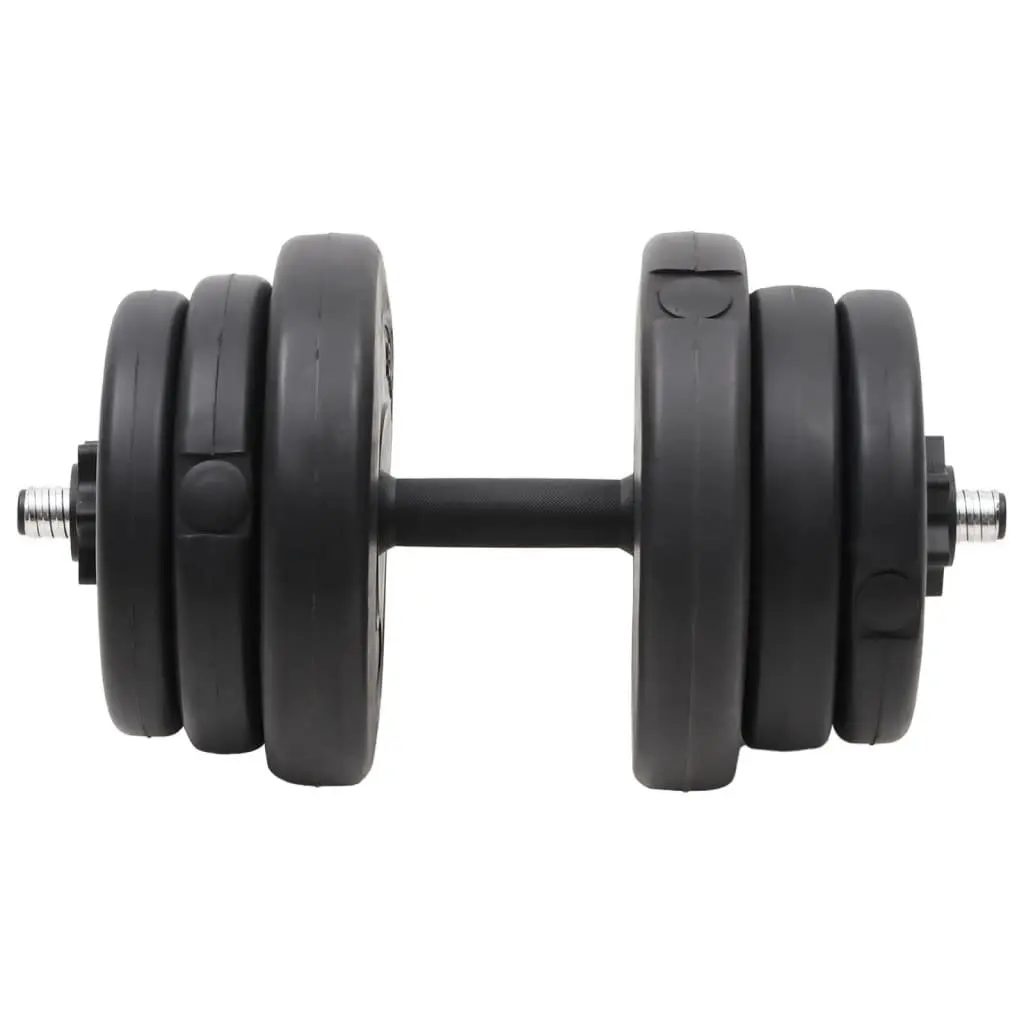 Dumbbell Set for Home Gym 40kg Brown Steel Concrete Weight Training