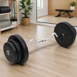 60 kg Barbell Set with Cement-Filled Plates Details