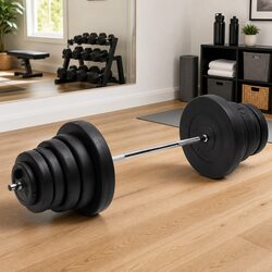 90 kg Barbell Set with Plates for Strength Training