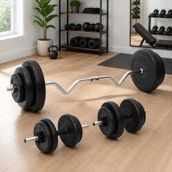 60kg Barbell and Dumbbell Weight Set Specifications and Contents
