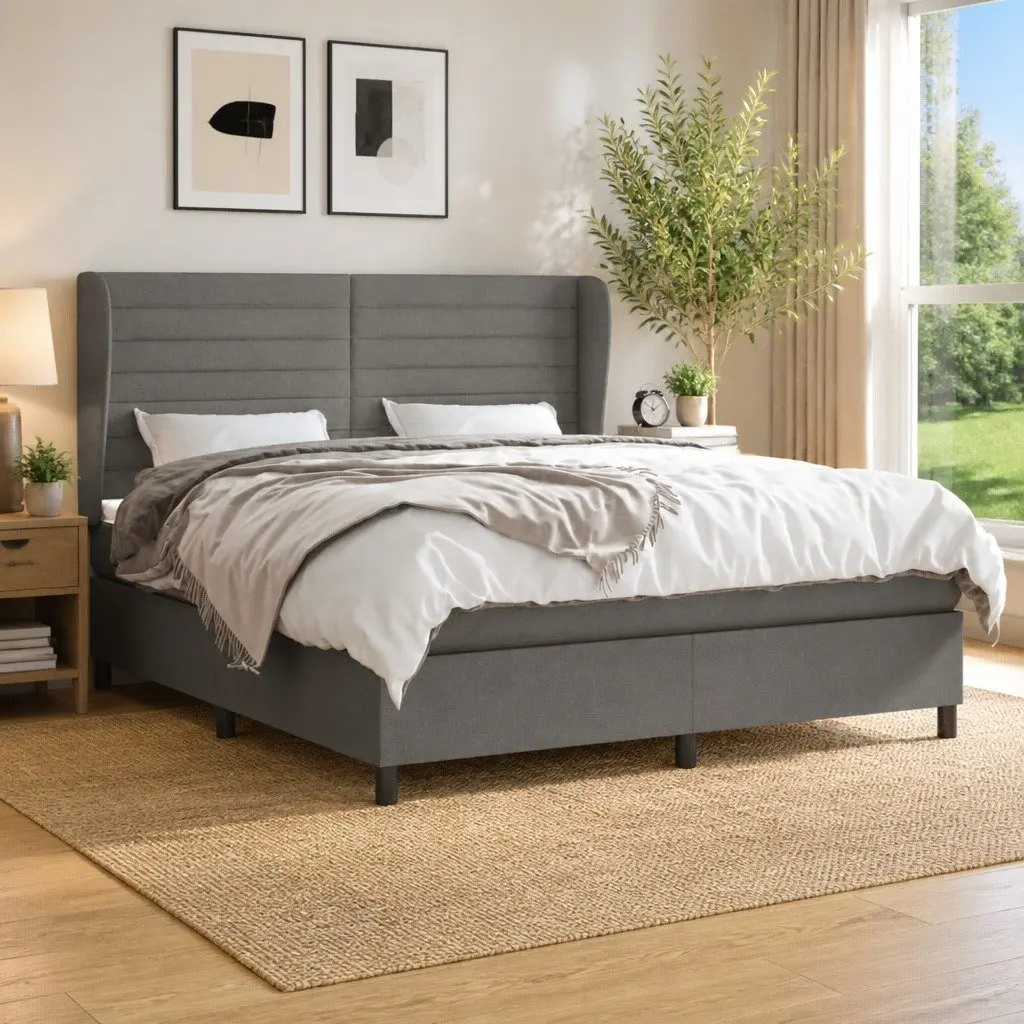 Queen Box Spring Bed with Mattress