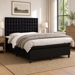 Box Spring Bed Dimensions: 137x187cm with Pocket Spring Mattress
