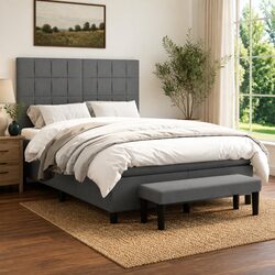 Box Spring Bed with Pocket Spring Mattress - 137x187cm
