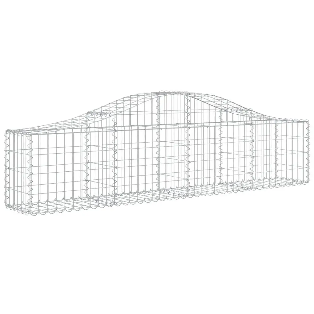 Arched Gabion Baskets 3 pcs Garden Barrier Retaining Wall Decorative Outdoor
